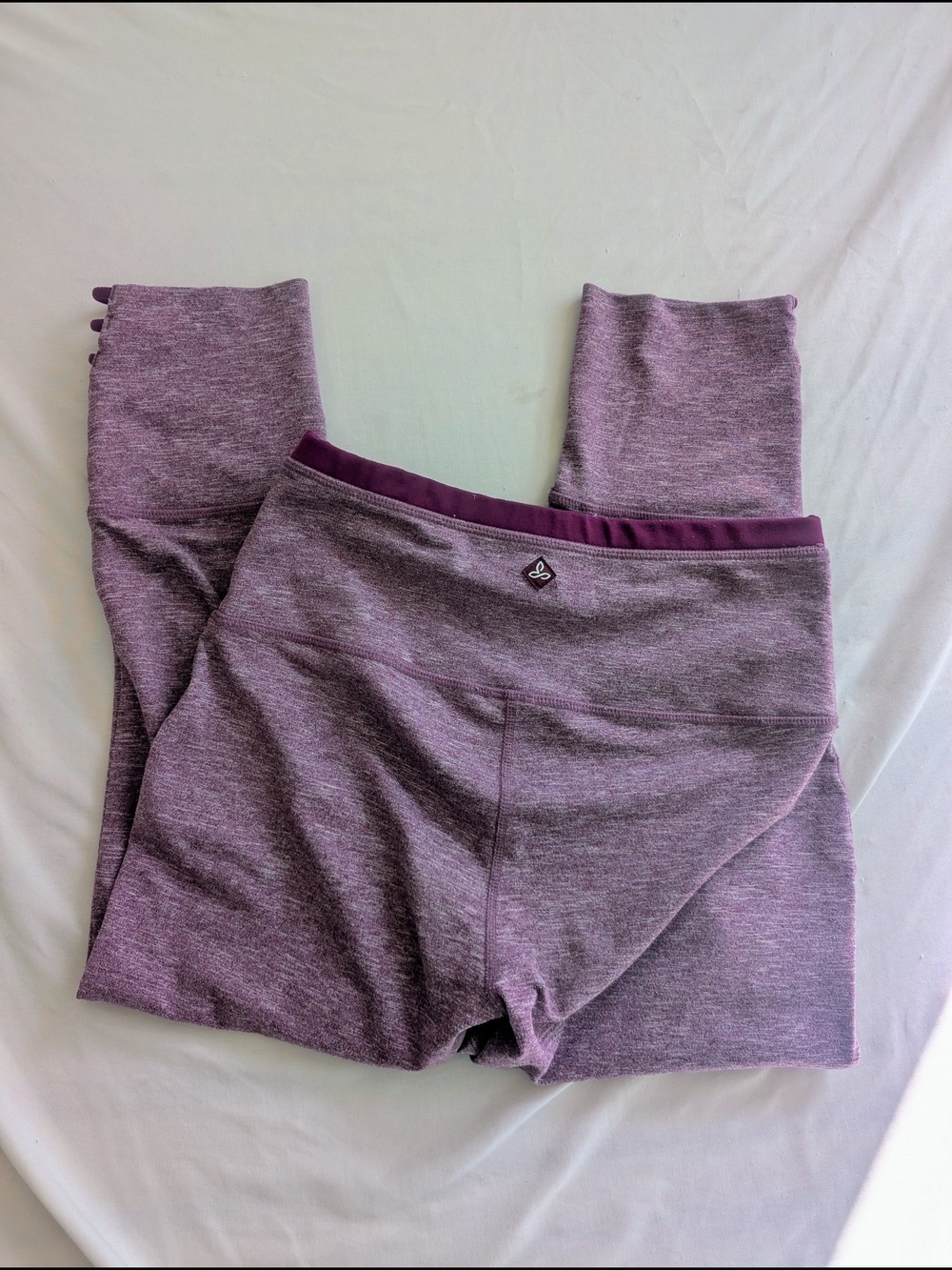 PrAna Heathered Purple Yoga Cropped Leggings